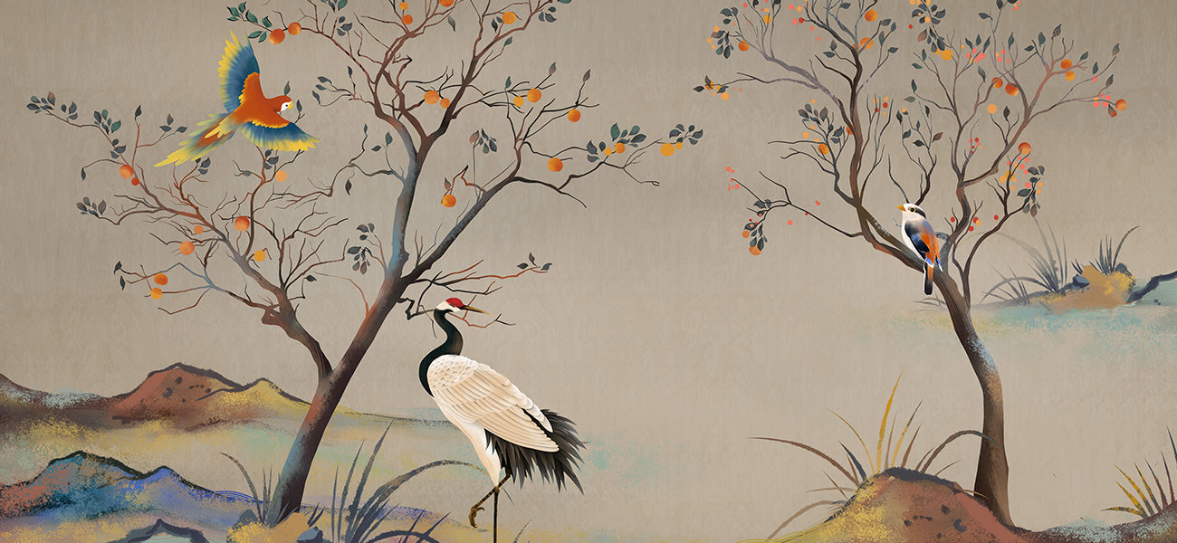 Chinoiserie Wallpaper Mural for Room