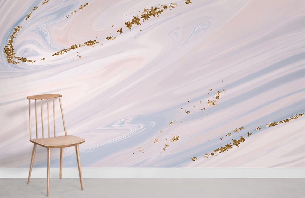 Pink and Gold Marble Wallpaper Mural Room