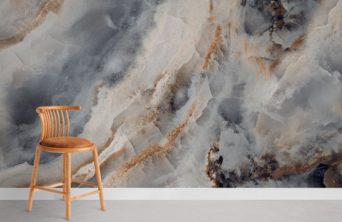 Cloudy Crystal Geode Wallpaper Mural Room
