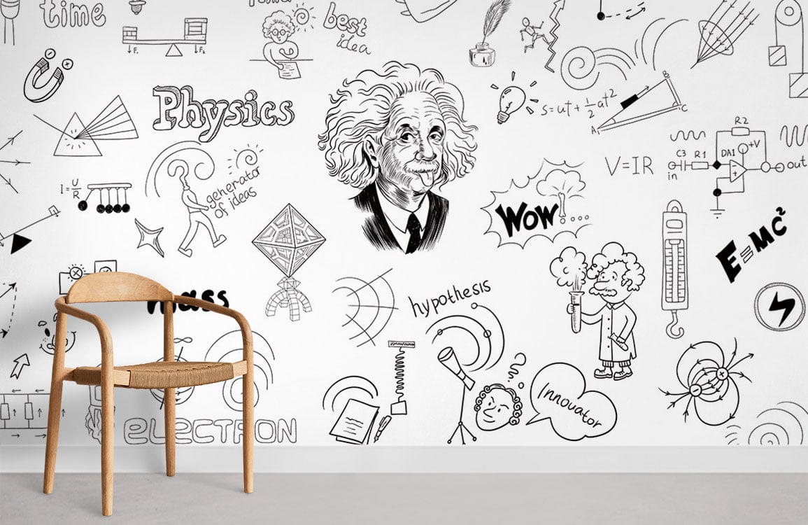 Einstein Physics Wallpaper Mural Room