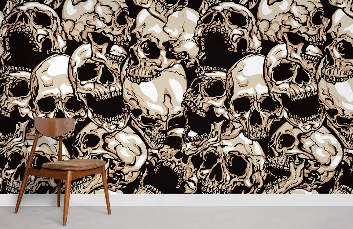 Cool Skeleton Mural Wallpaper