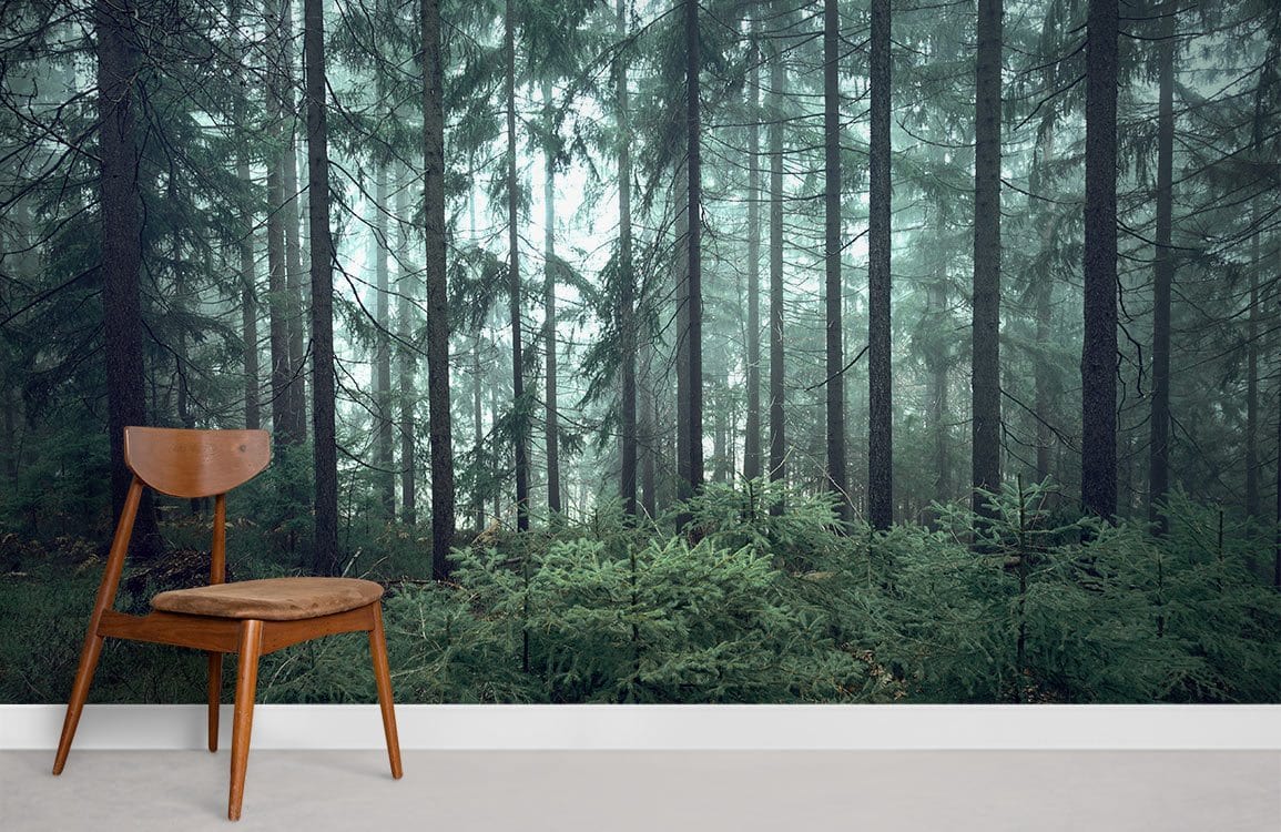 In The Forest Wallpaper Mural Living Room