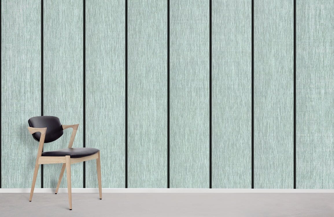 Green Vertical Wood Panels Wallpaper Mural for Home Decor