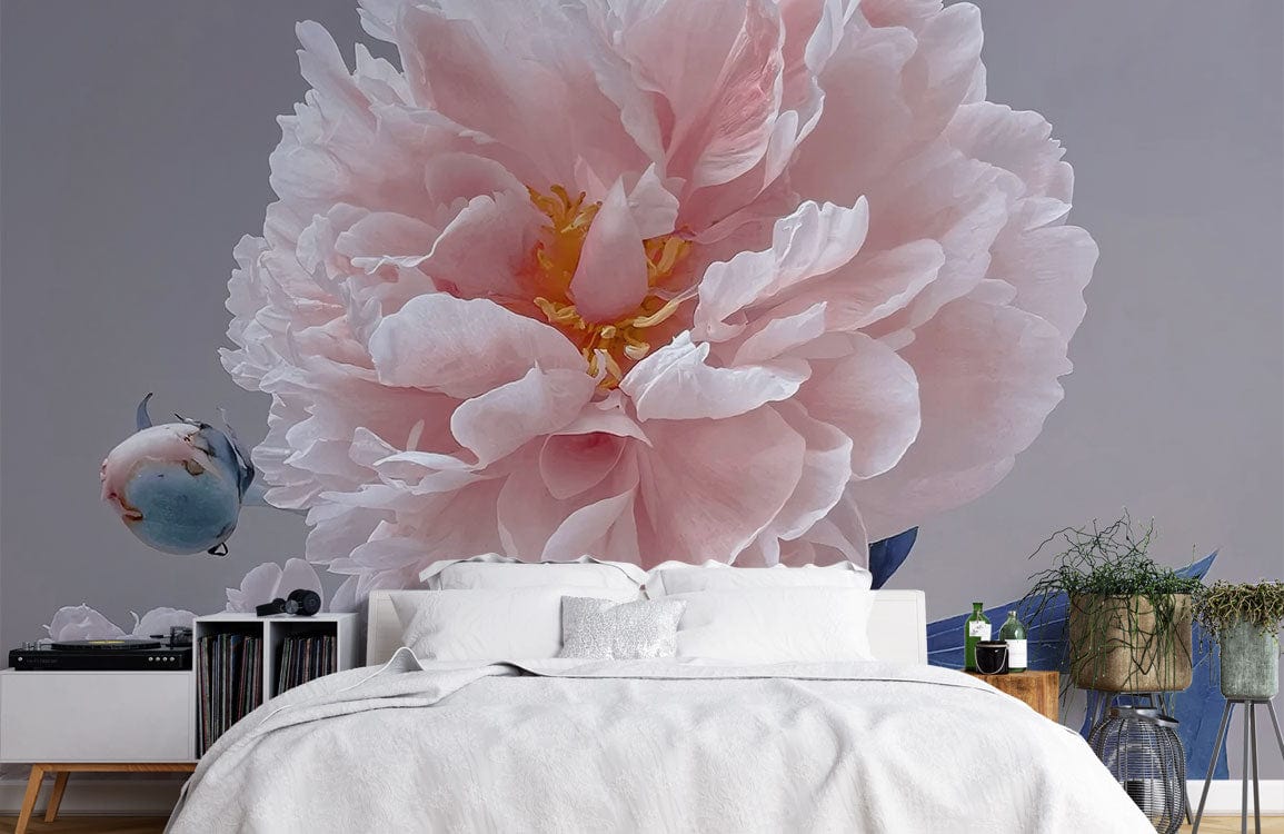 Pink Peony Aroma Wall Mural for Interior Decor | 3D Everwallpaper