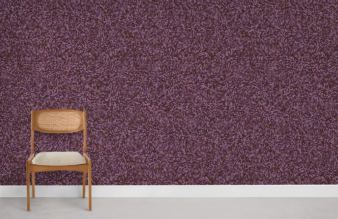 Purple Mosaic Wallpaper Mural Room