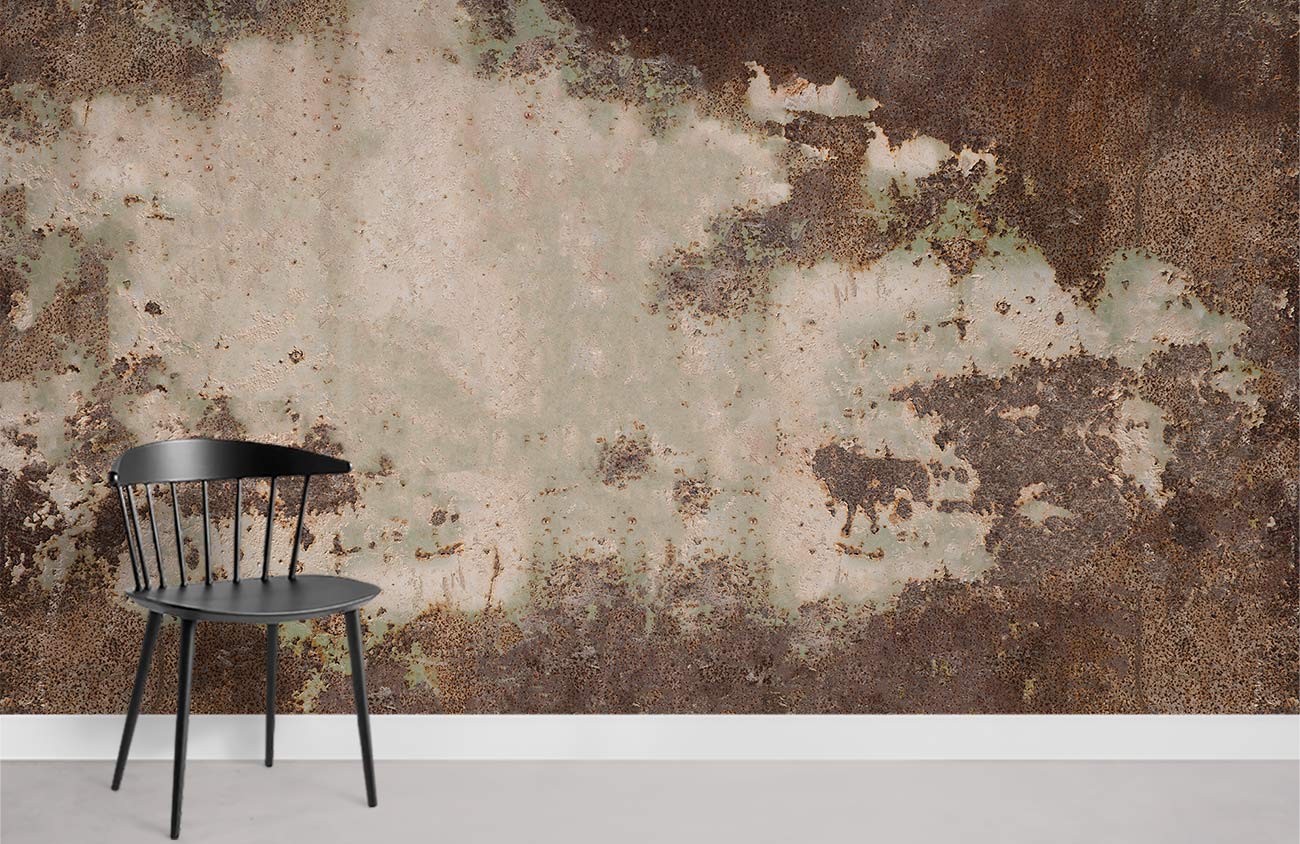 Rust Pit Industrial Mural Wallpaper Room