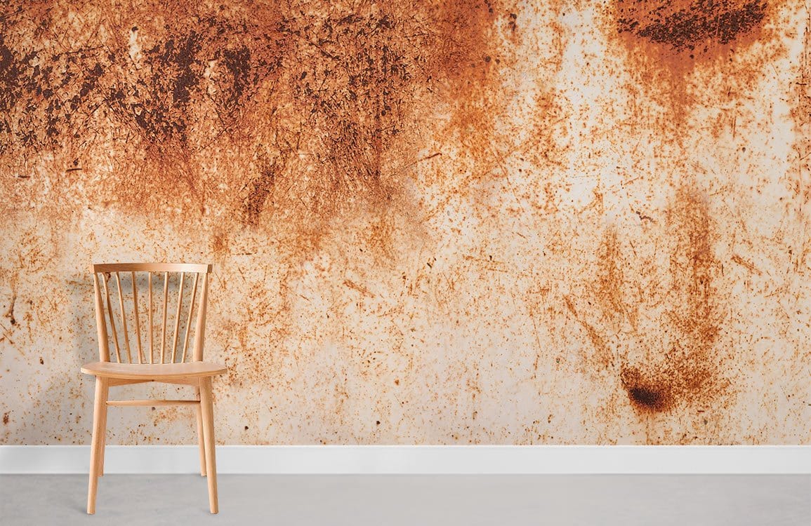 Rust Wall Effect Wallpaper Mural Room