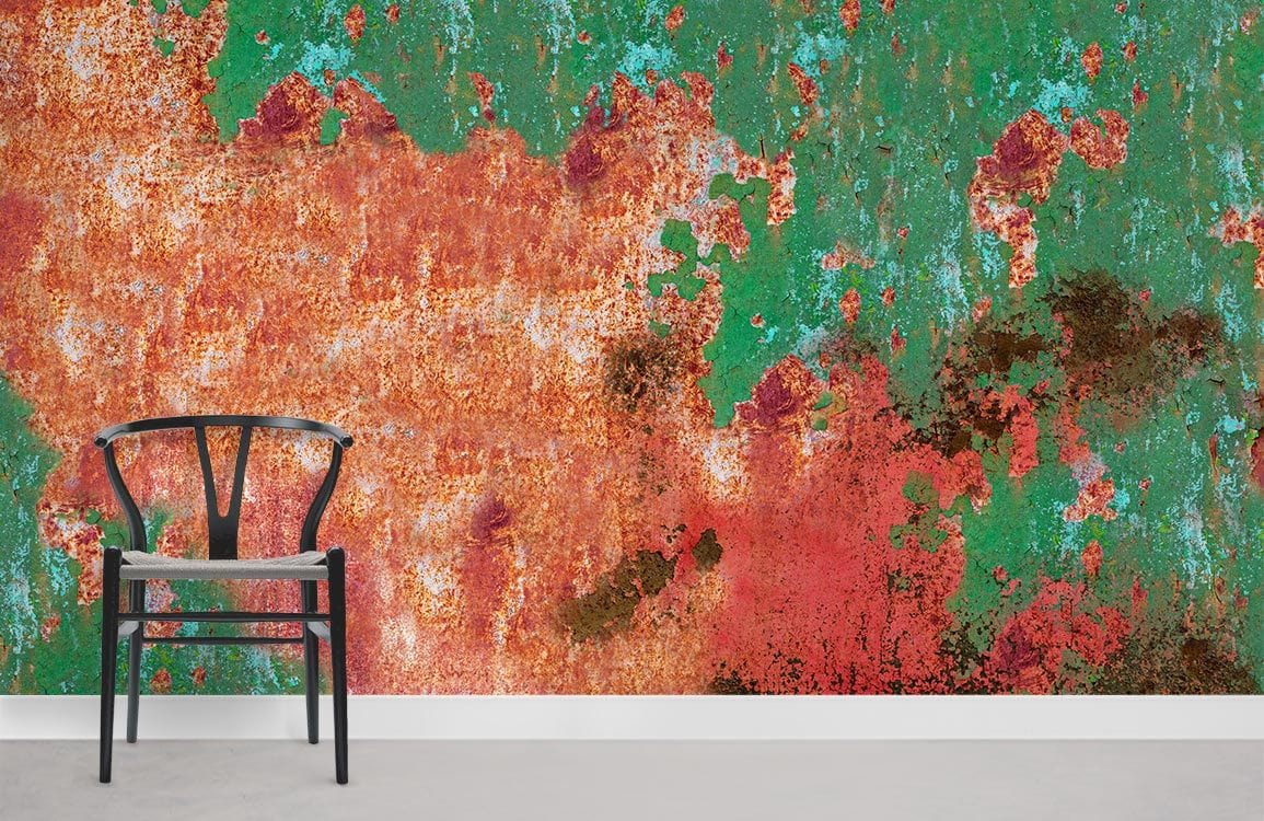 Rusty Textures Wall Wallpaper Mural Room