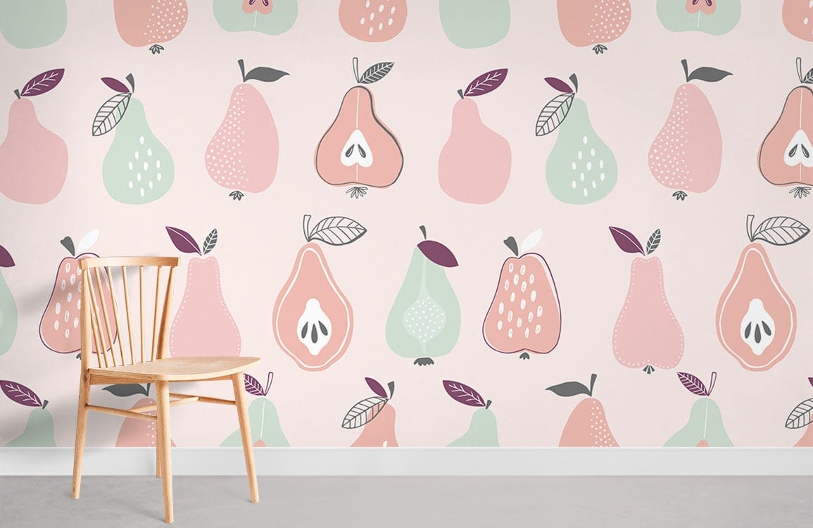 Summer Fruit Mural Wallpaper Room