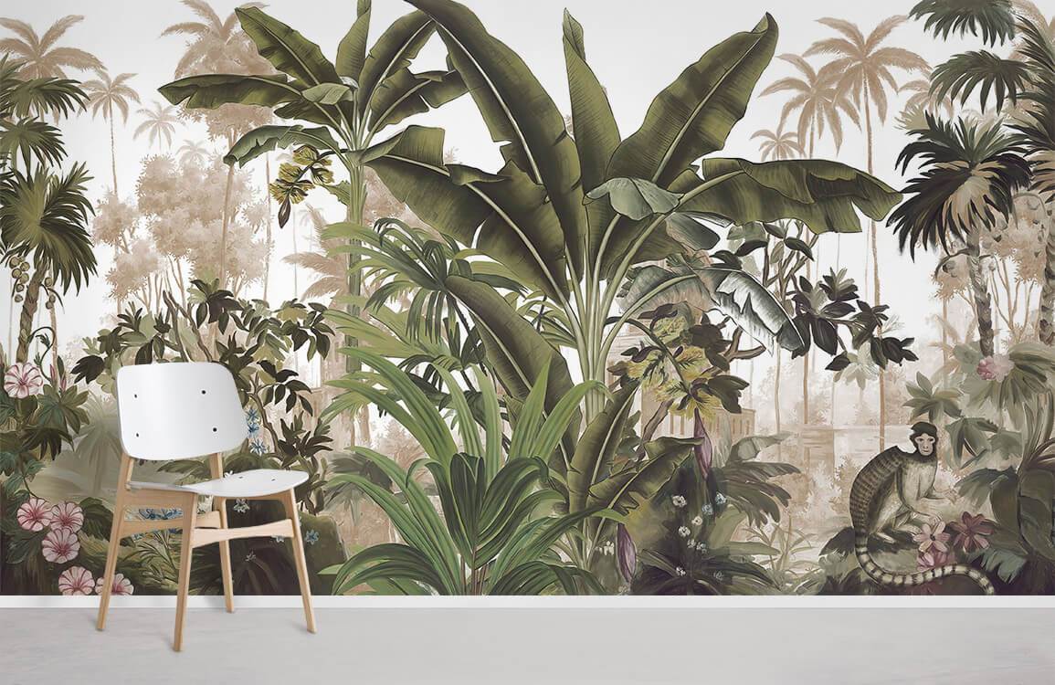 Tropical Forest Wall Mural & Wallpaper Room