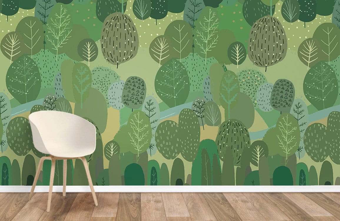 Vitality wallpaper mural for living room