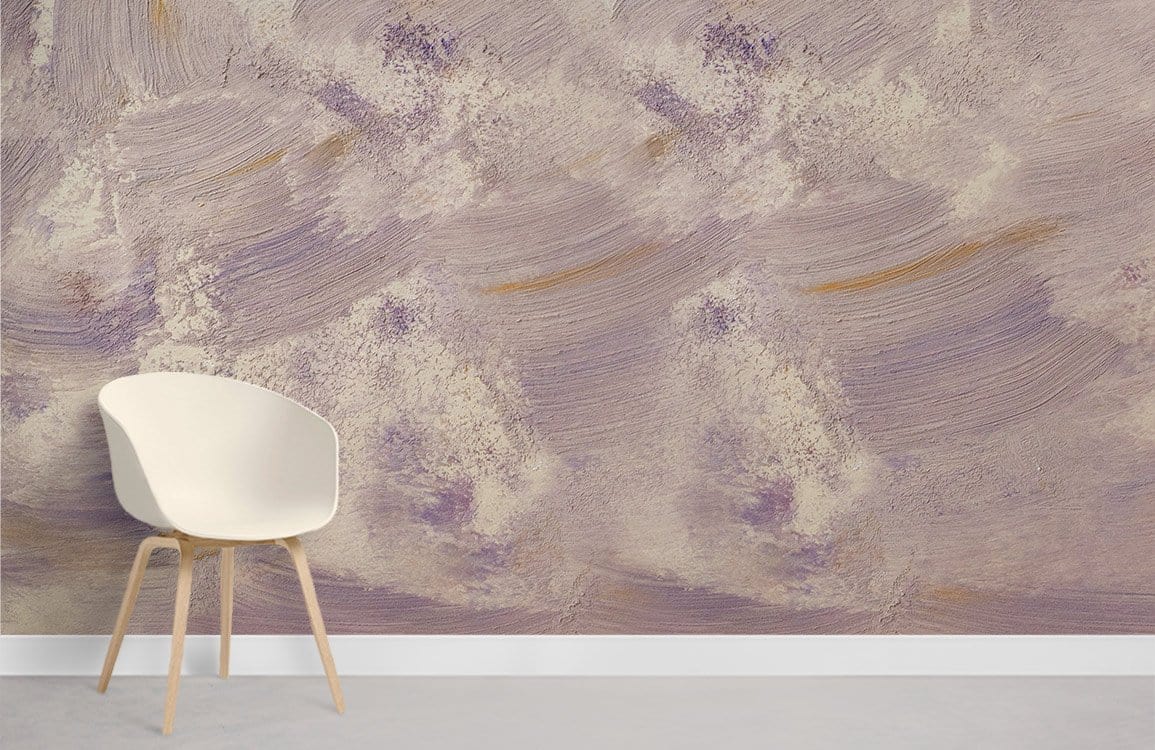 Wave Pattern Oil Painting Wallpaper Mural Room