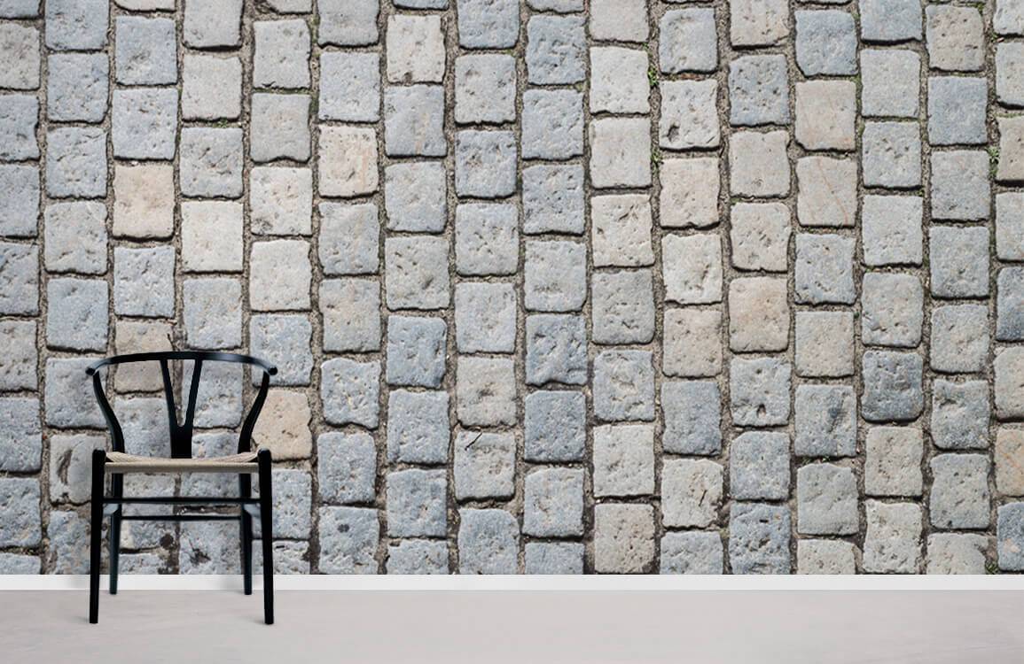Whitewash Brick Effect Pattern Wallpaper Mural Living Room