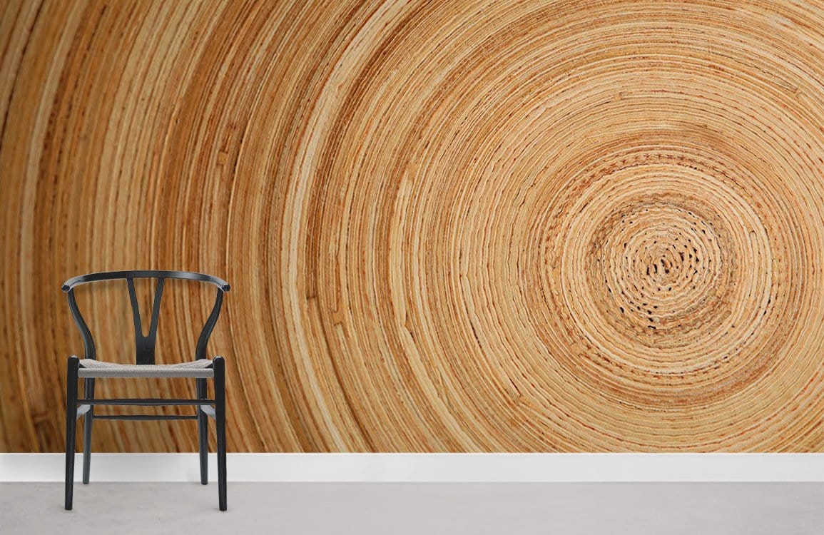 Wood Grain Effect Wallpaper Mural Room
