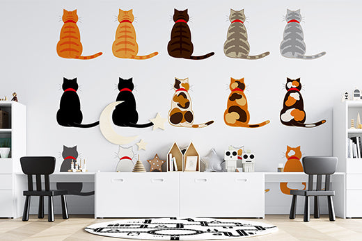 Turn Your Nursery Room Into a Cat Lover's Paradise With Cute Kitty Wallpaper Murals