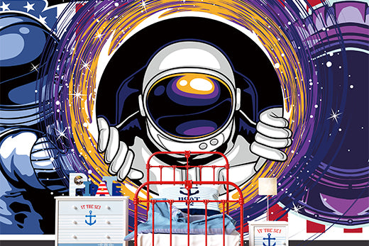 astronaut halo teenager room wall mural