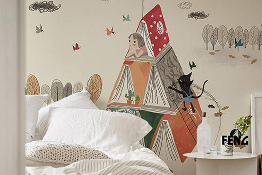 8 Cute Wallpaper Murals to Energetic Teenagers Room