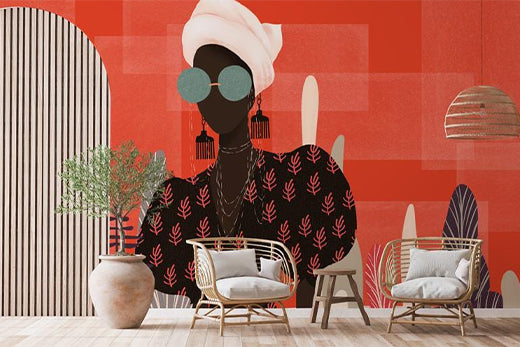 Red Wallpaper Murals for Your Living Space: Striking and Sophisticated Designs