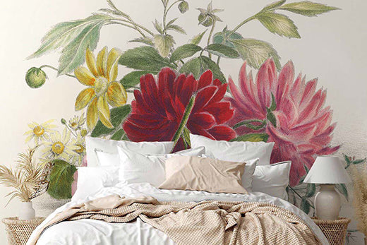 7 Vintage Floral Wallpaper Mural For Adult Bedroom