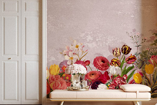 corner of garden wallpaper mural 