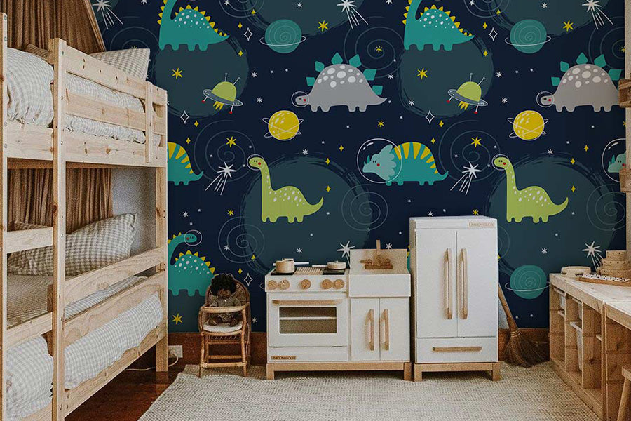 10 Cartoon Dinosaur Wallpaper Ideas for An Adorable Kid's Room