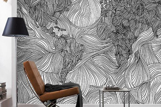 Global harmony wallpaper mural living room