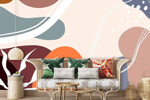 Create Elegant Living Room and Impress Your Guests With Art Deco Wallpaper Murals