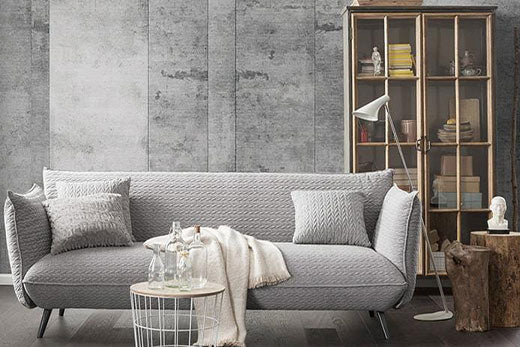premium quiet grey wallpaper mural