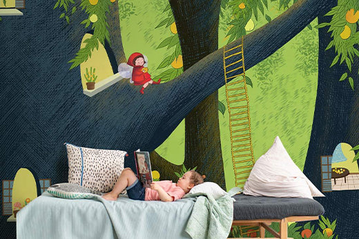 tree house wallpaper mural