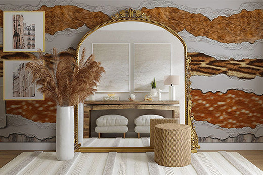 Hang up These Animal Skin Wallpapers for a Jungle Welcome in Your Home Interior
