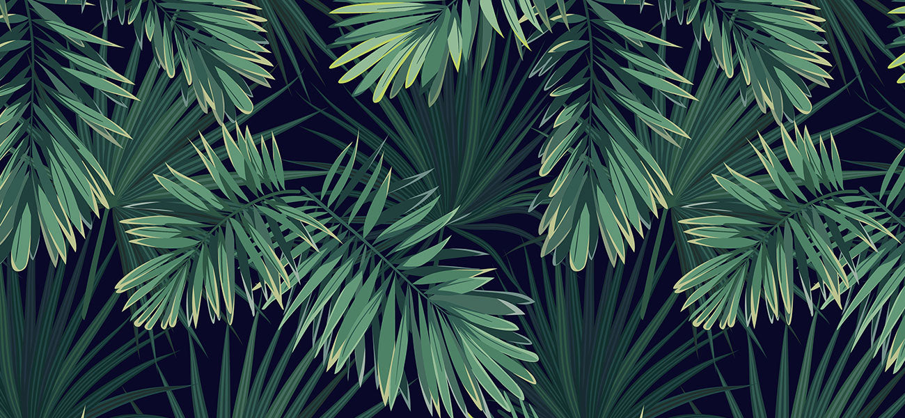 green leaf mural wallpaper