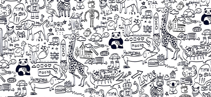 Black & White Mural Wallpapers for Wall