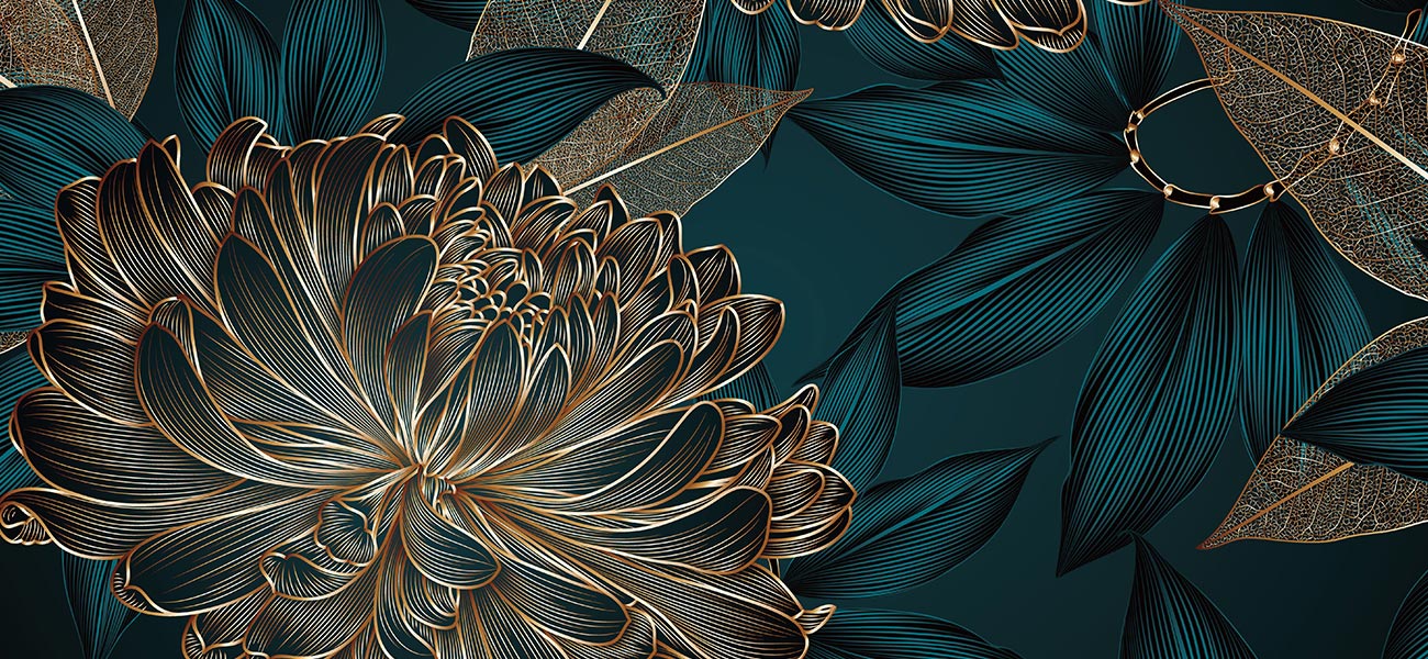 Dark Flower Wallpaper Mural