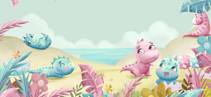 Dinosaur Mural Wallpaper for Walls