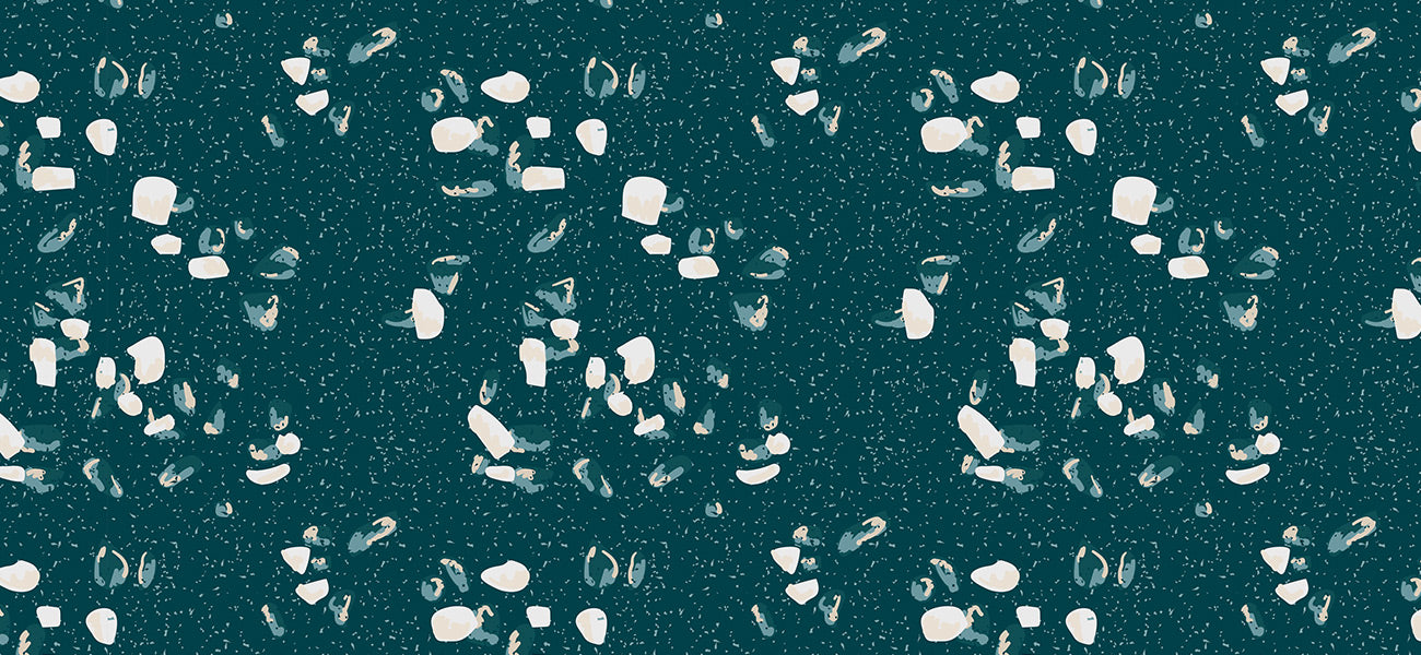 Turquoise Terrazzo Wallpaper Mural