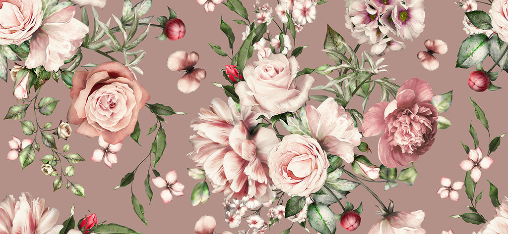 Pink Flower Bush Wallpaper Mural Ever Wallpaper UK