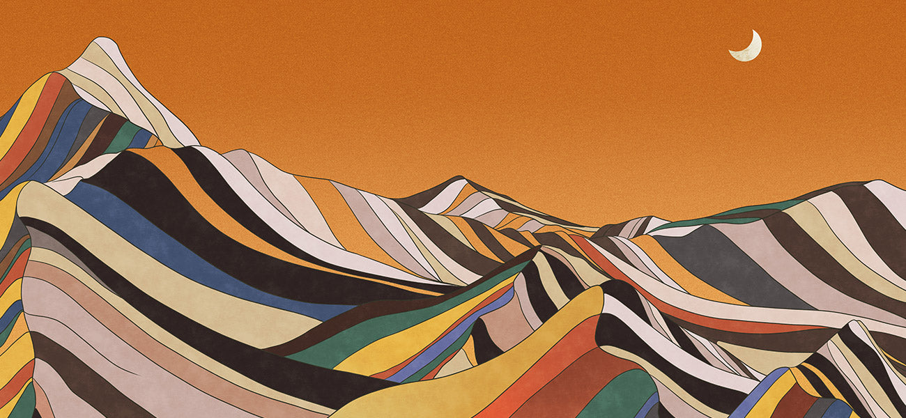 orange wallpaper mural