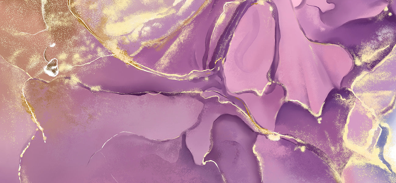 Purple Art Deco Wallpaper Mural