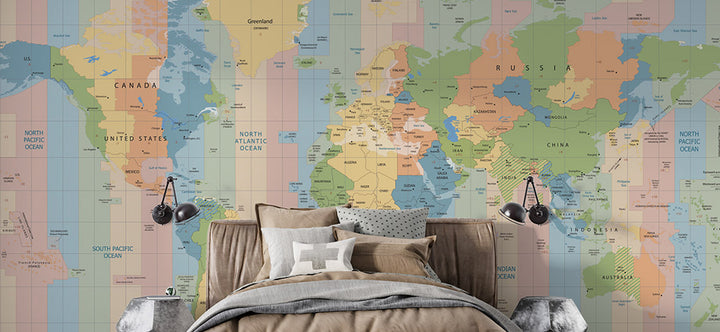 World Map Wallpaper | Wall Murals