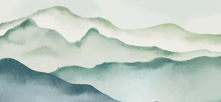 Watercolour Mountain Wallpaper & Wall Murals