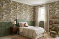 Sage Green Classic Square Panel Wall Mural Wallpaper