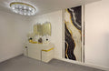 Luxurious Black and White Marble Gold Vein Mural Wallpaper