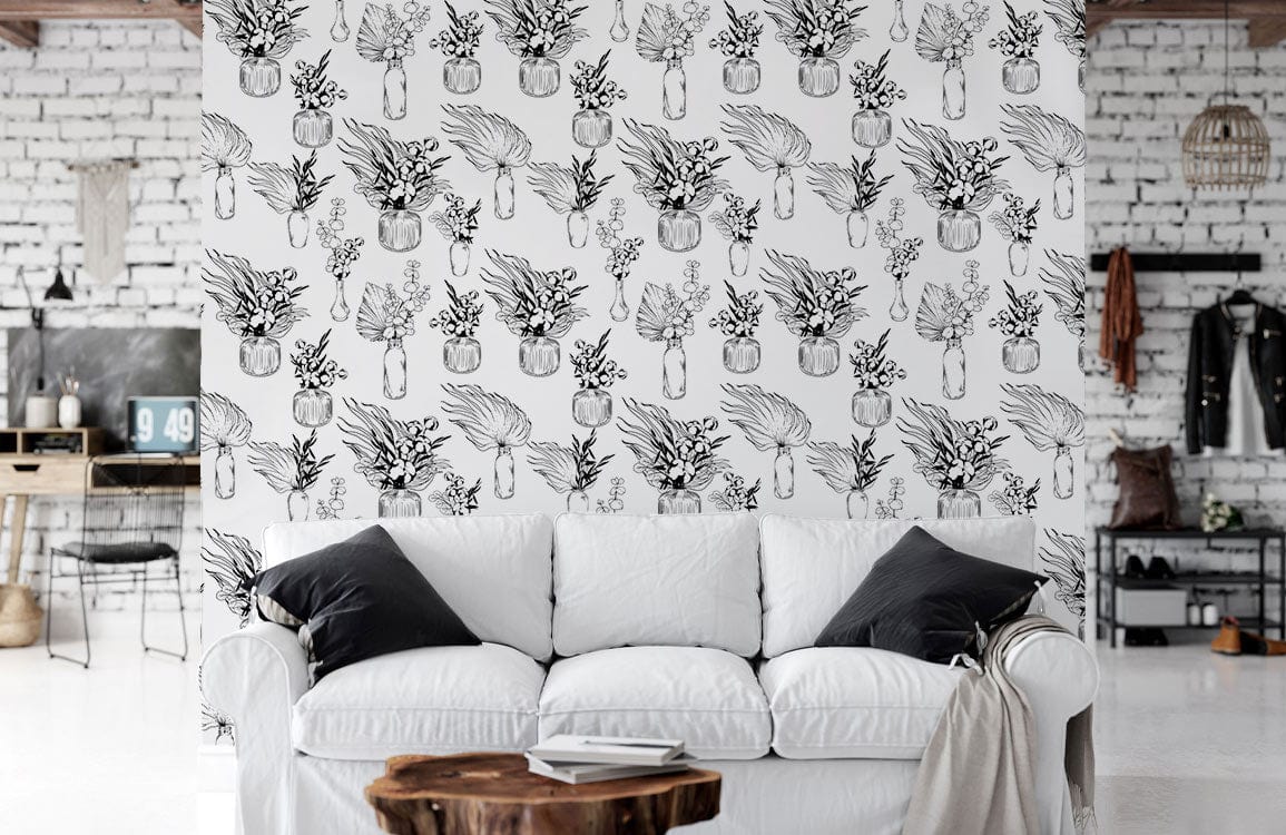 Repeat Vases Wallpaper Mural