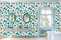 White Floral Abstract Pattern Mural Wallpaper