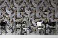 Repeat White Peacocks Wallpaper Mural