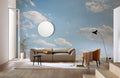 Floating Daylight Clouds Mural Wallpaper