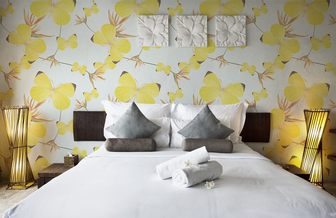 Sunny Butterfly Dream Mural Wallpaper