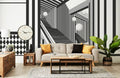 Optical Illusion Staircase Mural Wallpaper