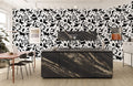 Monochrome Ancient Symbols Pattern Mural Wallpaper