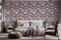 Skull Rose Elegance Mural Wallpaper